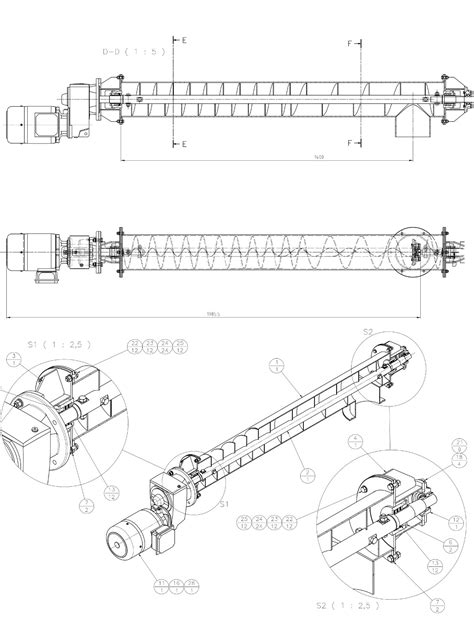 how to draw screw conveyor in autocad 2d|dwg screw conveyor diagram.